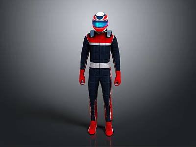 Modern Motorcycle Rider Racer Sports Star Athlete 3d model