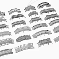Diverse Bridge Model Collection With Various Architectural Styles And Structures 3d model
