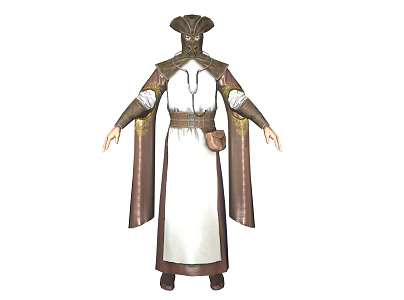European-style mage wizard cartoon mage anime wizard 3d model