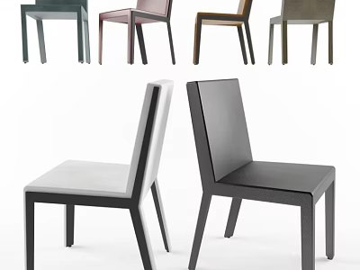 Modern Dining Chairs With Minimalist Design And Multiple Color Options For Home Decor 3d model