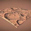 Mars Ground Hill Moon Canyon Desert Terrain Mountain Range 3d model