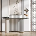 Light Luxury End View Desk 3d model