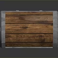 Wooden Storage Chest With Metal Frame And Lock For Home Organization