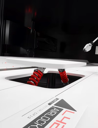 Modern Open Concept Kitchen Interior With Island Counter Cabinets And Appliances 3d model