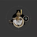 Professional Vintage Computer Repair Microscope With Metal Structure Brass Tube And Black Base