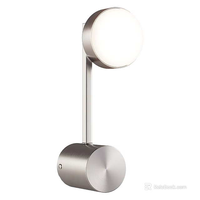 Modern Metal Wall Lamp With Round Shade And Minimalist Design For Interior Decor 3d model 