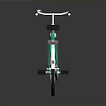 Classic Green Bicycle With Rear Rack Silver Spokes And Vintage Style Design