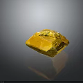 Yellow Square Shaped Rocky Terrain Featuring Rough Surface And Natural Texture Structure 3d model