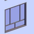 Modern windows each window element 3d model