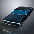 Vintage Black Sedan With Classic Design Sleek Body Blue Windows And Silver Rims