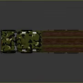 Camouflage Military Truck With Multi Wheel Design And Open Cargo Bed