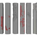 Modern Columns Damaged Columns Battle Damaged Columns 3d model