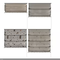 Stylish Roman Curtains In Neutral Tones With Animal Print Patterns For Home Decor