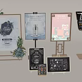 Billboards With Different Designs Green Plant Decorations Text And Patterns For Product Event Promotion