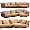 Felxform Modern Multiplayer Sofa Corner Sofa Large Space Living Room Sofa 3d model