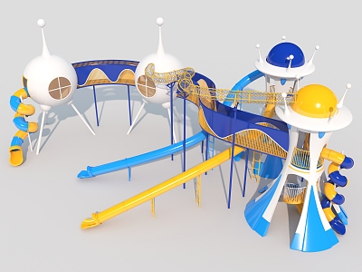 Modern amusement equipment slide combination climbing combination model