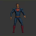 Superman Action Figure In Blue Costume With Red Emblem And Red Boots