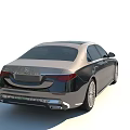Golden Mercedes Maybach Luxury Sedan Featuring Chrome Grille LED Headlights and Sleek Profile