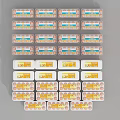 Fresh Egg Cartons Arranged Neatly In Multiple Rows With Different Package Designs 3d model