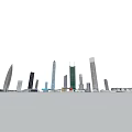 Modern City Skyline With Tall Skyscrapers And Contemporary Architectural Designs Along Waterfront