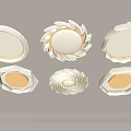 3d ceiling lamp round ceiling lamp bedroom lamp artistic shape lamp fashion living room lamp model combination 3d model