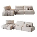 Modern Minotti Miloti Sofa Corner Sofa Three-Seat Sofa L-shaped Sofa 3d model