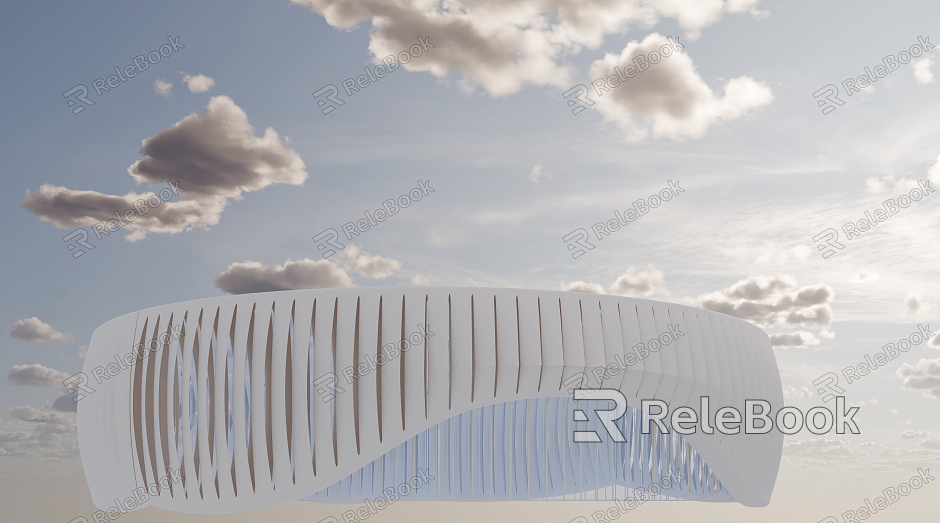 modern architecture special-shaped building facade model