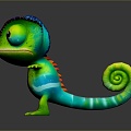 Lizard Anime Lizard Chameleon Cartoon Lizard Reptile Cold Blooded Animal Reptile Reptile Class 3d model