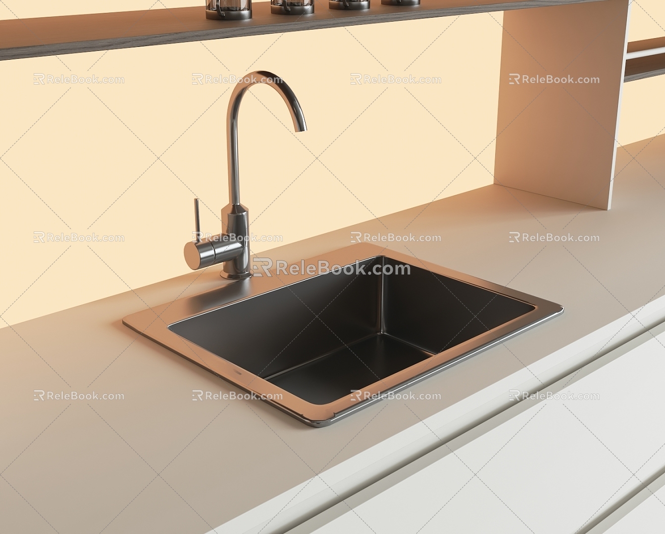 Sink wash basin vegetable basin 3d model