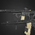 Rifles and submachine guns 3d model