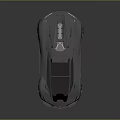 Sleek Silver Futuristic Concept Sports Car With Black Roof And Unique Wheels Design