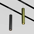 Modern Open Concept Kitchen Pendant Lights with Minimalist Cylindrical Design Hanging from Ceiling