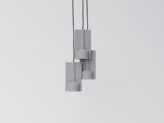 Modern industrial wind cement chandelier 3d model