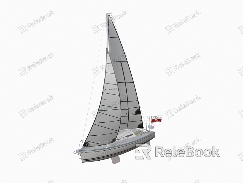 modern sailing yacht ship model