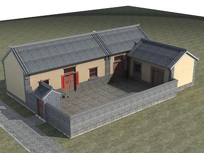 New Chinese-style House Rural House 3d model