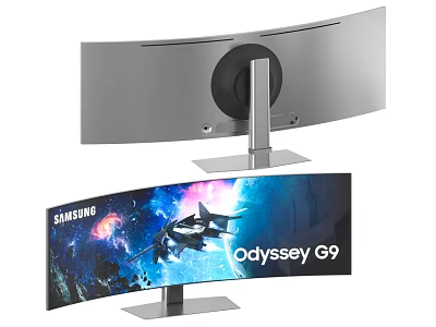 Samsung Odyssey G9 Curved Gaming Monitor With Ultra Wide Screen And High Performance Design 3d model