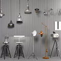 Modern Industrial Lighting Fixture Combination With Pendant Wall Table And Floor Lamps