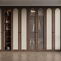 Modern Wardrobe Interior Design With Wooden Frame And Glass Panel Doors
