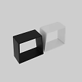 Black Square Washing Essentials Holder With Hollow Design For Bathroom Use