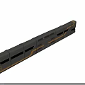 Gray Train With Yellow Stripes Number 03 Armco Logo And Side Windows