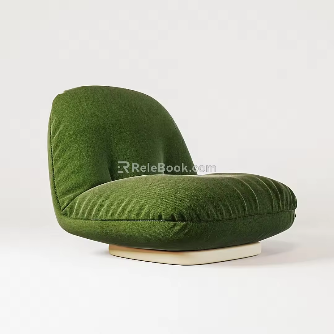 Sofa Chair Sydney Chair Fabric Single Sofa Lazy Sofa 3d model