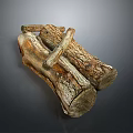 Natural Wood Logs With Rough Bark Texture Stacked In Rustic Scene 3d model