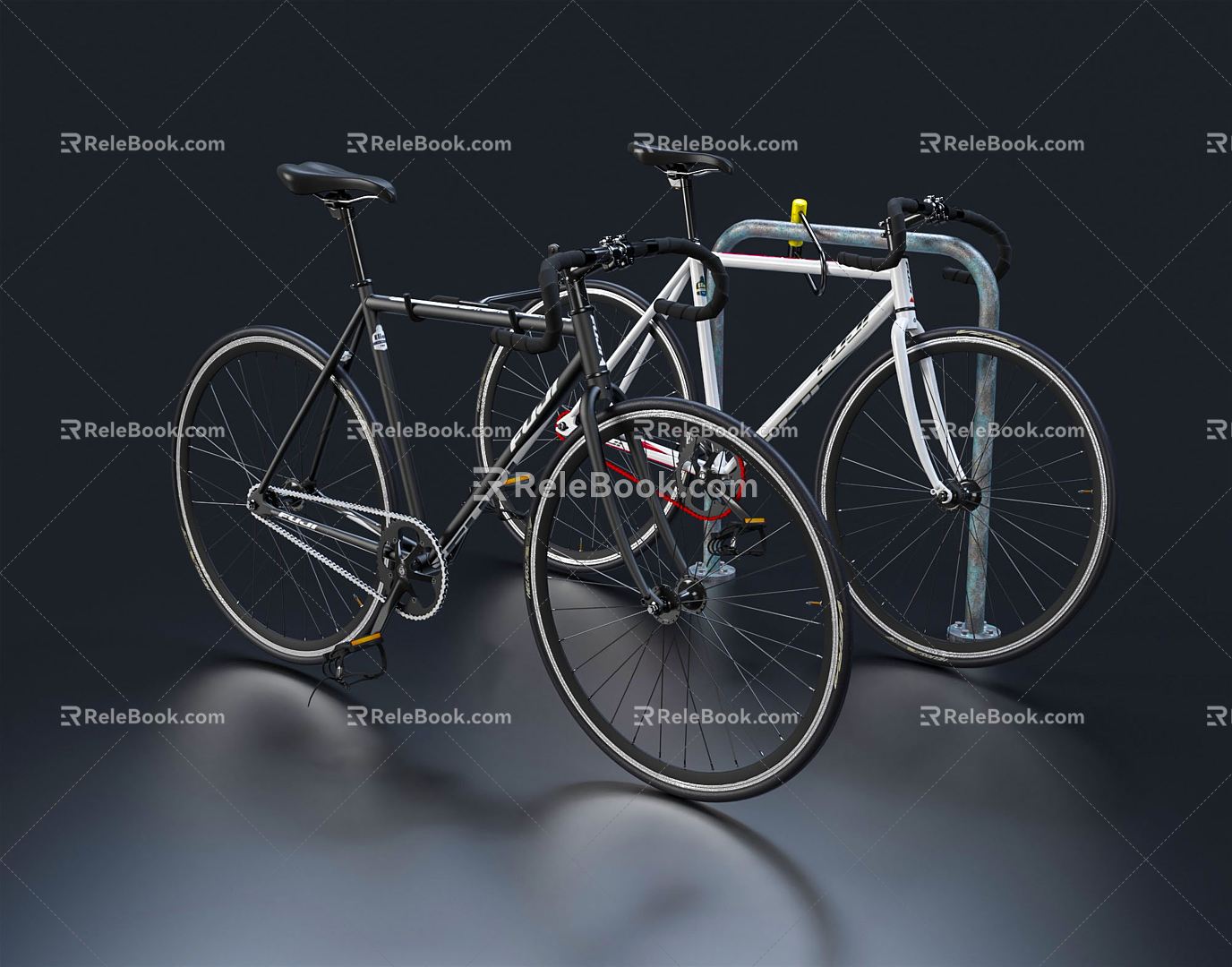 Modern Bicycle Bicycle Lock Car Lock Bicycle Bicycle Non-motor Vehicle 3d model