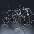 Two Modern Bicycles With Sleek Frames And Stylish Design Elements 3d model