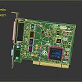 Electronic Circuit Board PCI Card With Integrated Circuits Connectors And Components On Green PCB