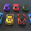 Assorted Colored Cars With Different Models And Stylish Exteriors On