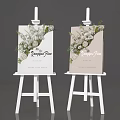 Elegant Decorative Easels With Floral Display Boards And Krappa Fine Branding