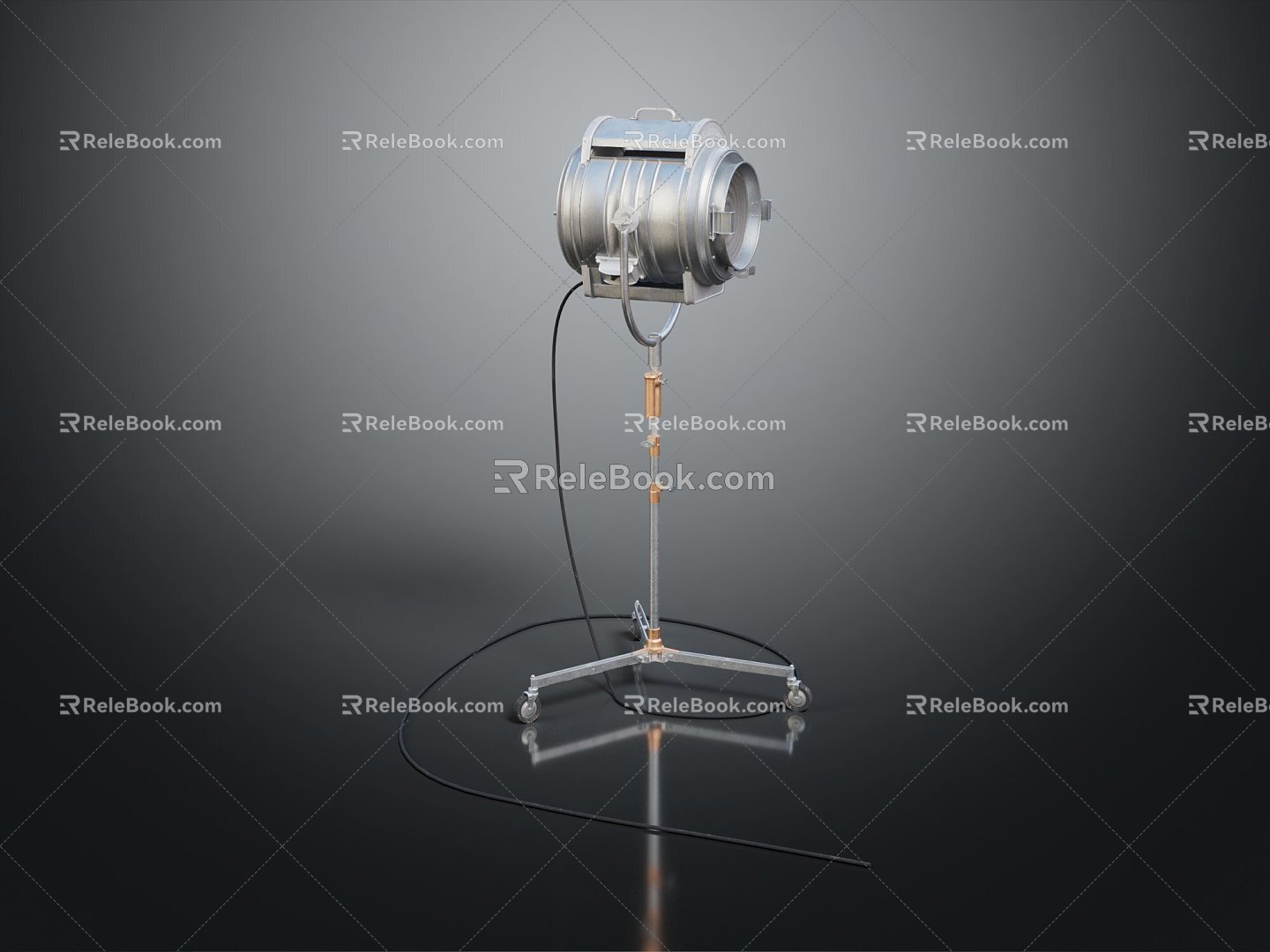 Retro Lighting Movie Light Spotlight 3d model