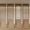 New Chinese-style screen partition 3d model