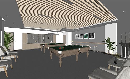 Modern Billiards Room Billiards Hall 3d model